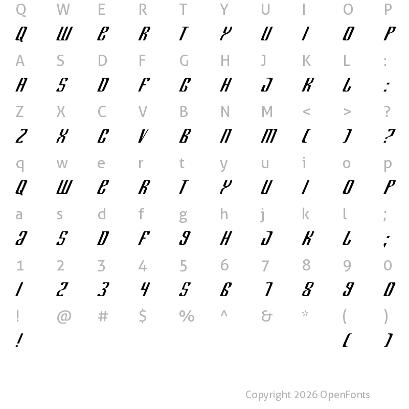 Character Map of Department K Regular