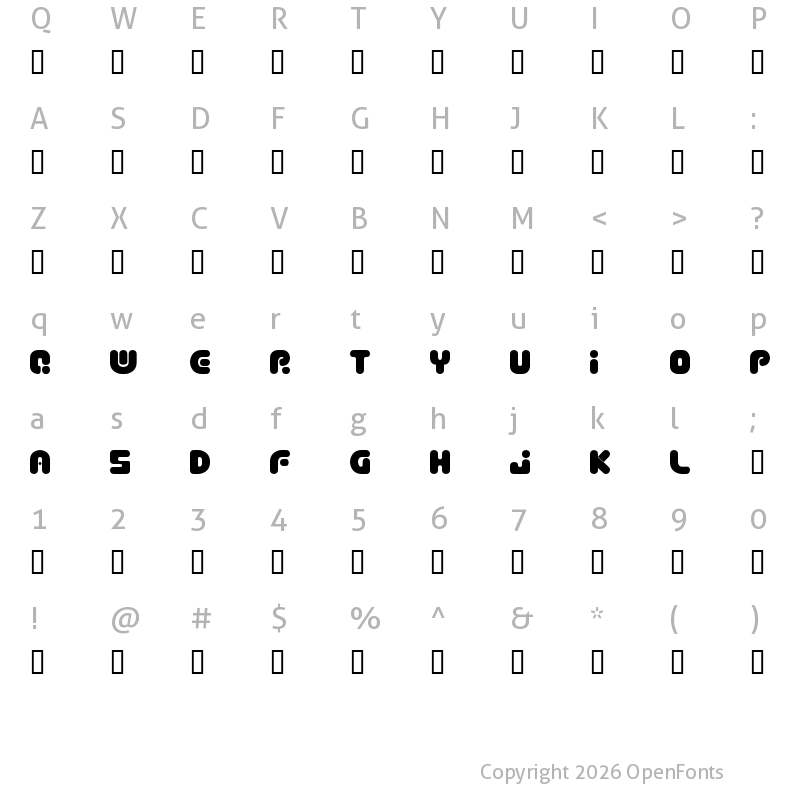 Character Map of Depth Charge SemiPhat