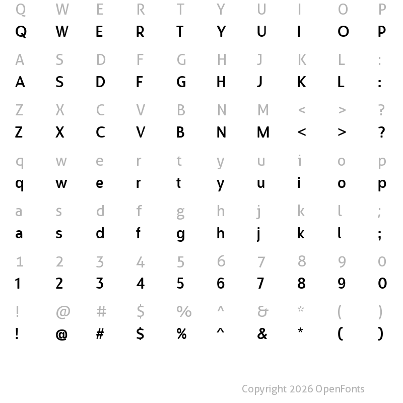 Character Map of Designosaur Regular