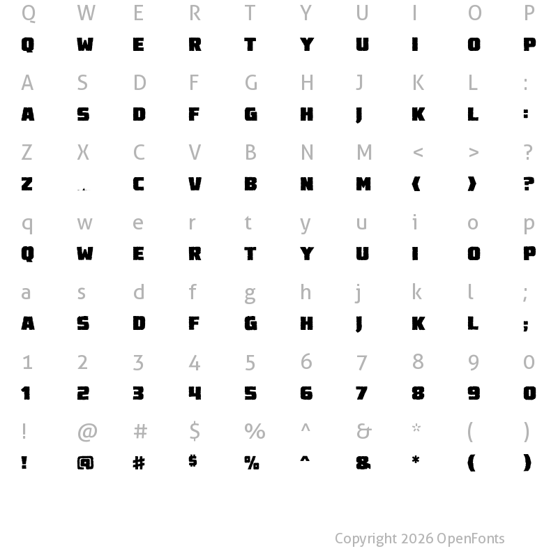 Character Map of Destroy Earth BB Regular