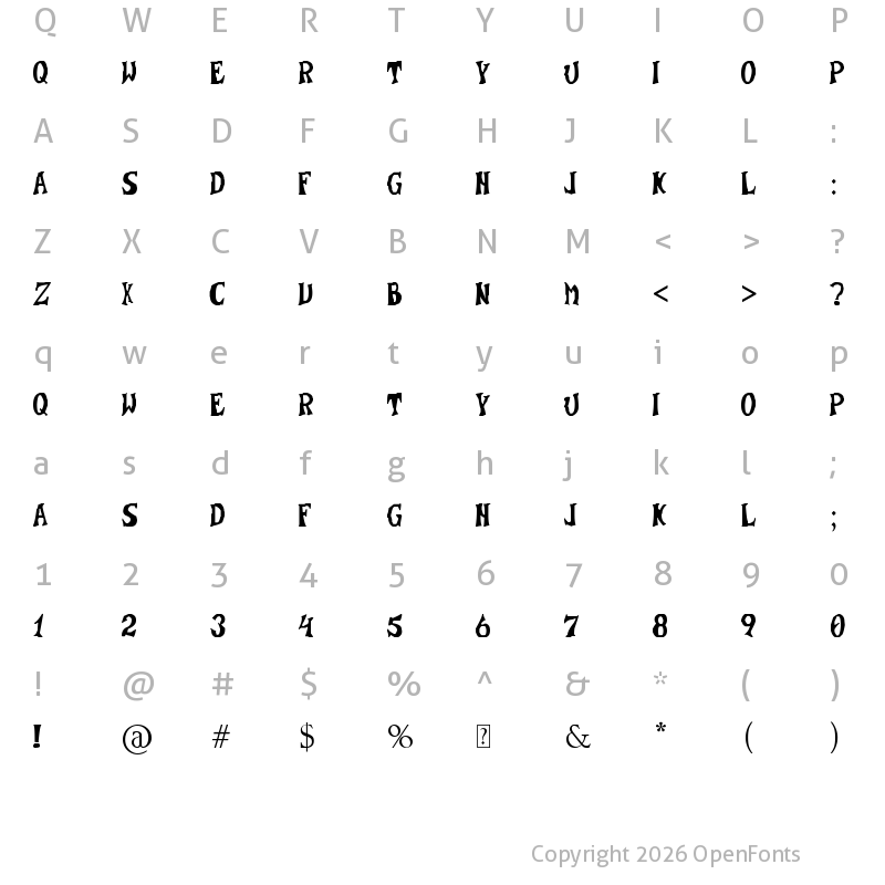 Character Map of Destroyed Crates Regular