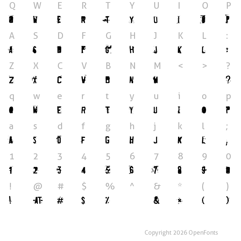 Character Map of Destroyed License Plate Regular