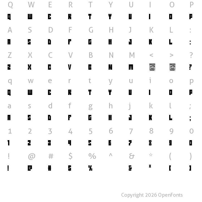 Character Map of Detective Manero Regular