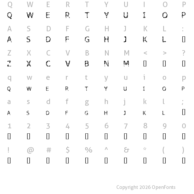 Character Map of Detoxify Regular