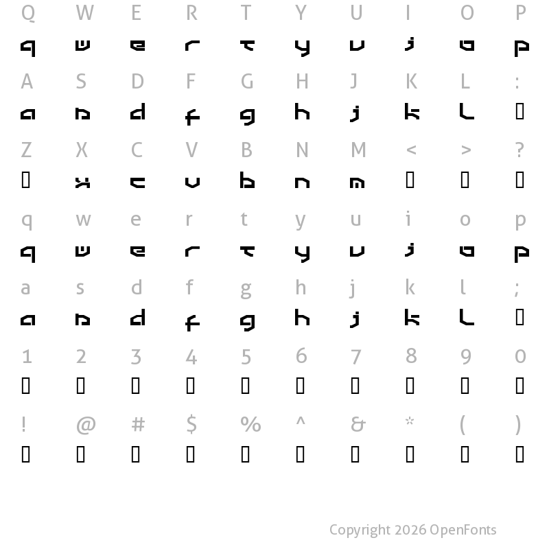 Character Map of Detroit 3k Regular