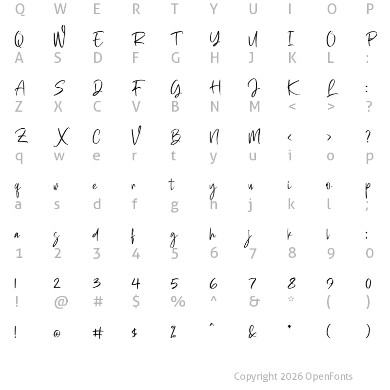 Character Map of Dettfass Trafalgar Regular