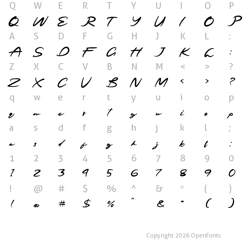 Character Map of Deventer Regular