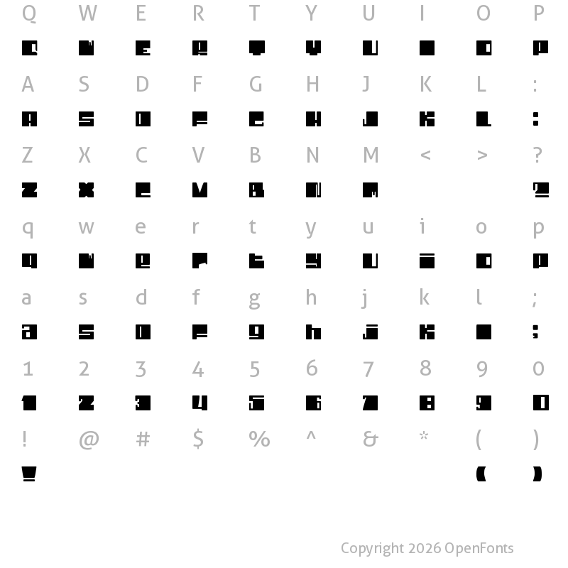 Character Map of Dhe Cruncy Regular