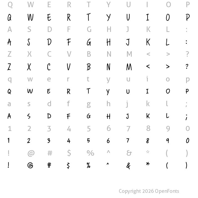 Character Map of Dialoegue Regular
