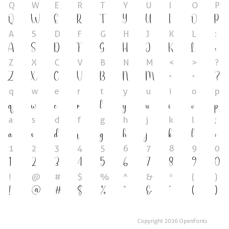 Character Map of Dialog Regular
