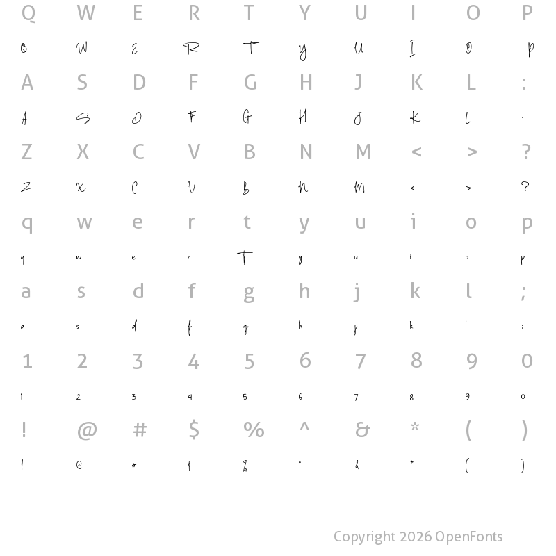 Character Map of Diamond Signature Regular