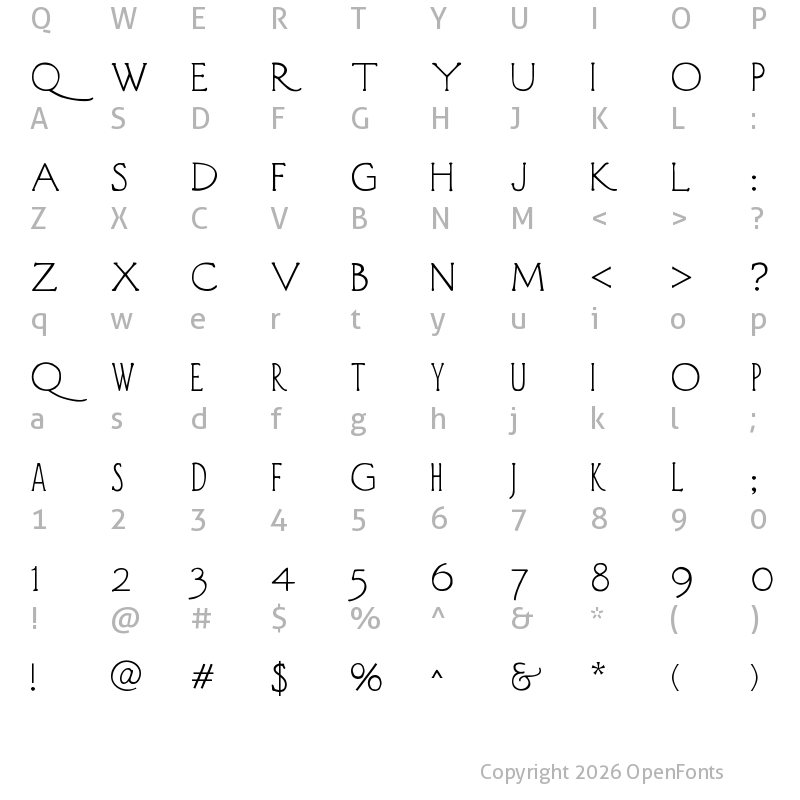 Character Map of Diehl Deco Regular