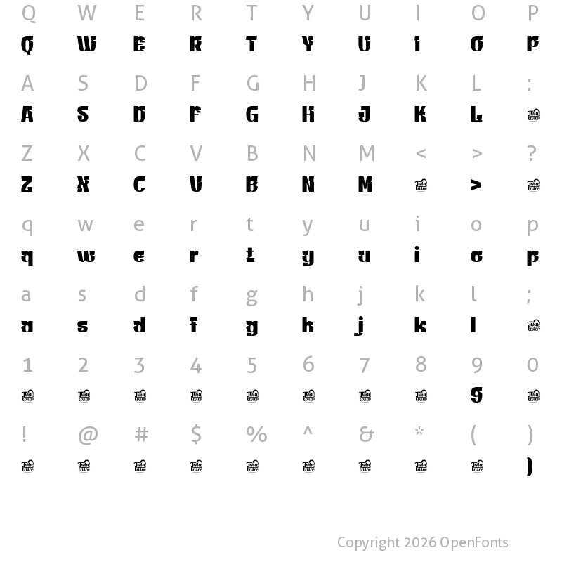 Character Map of difayuni Regular