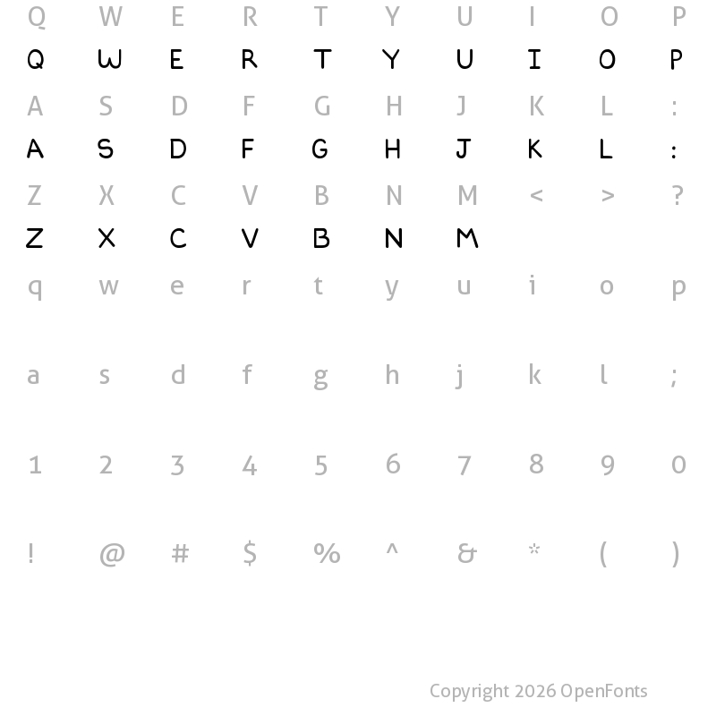 Character Map of DILBERTFONT2 Regular