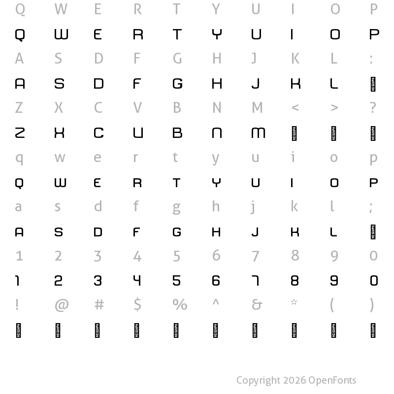 Character Map of Dinamika Medium
