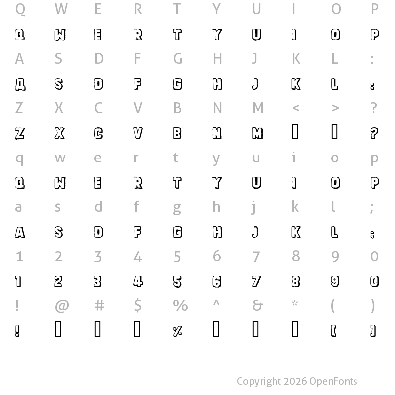 Character Map of Dinarjev Republika Regular