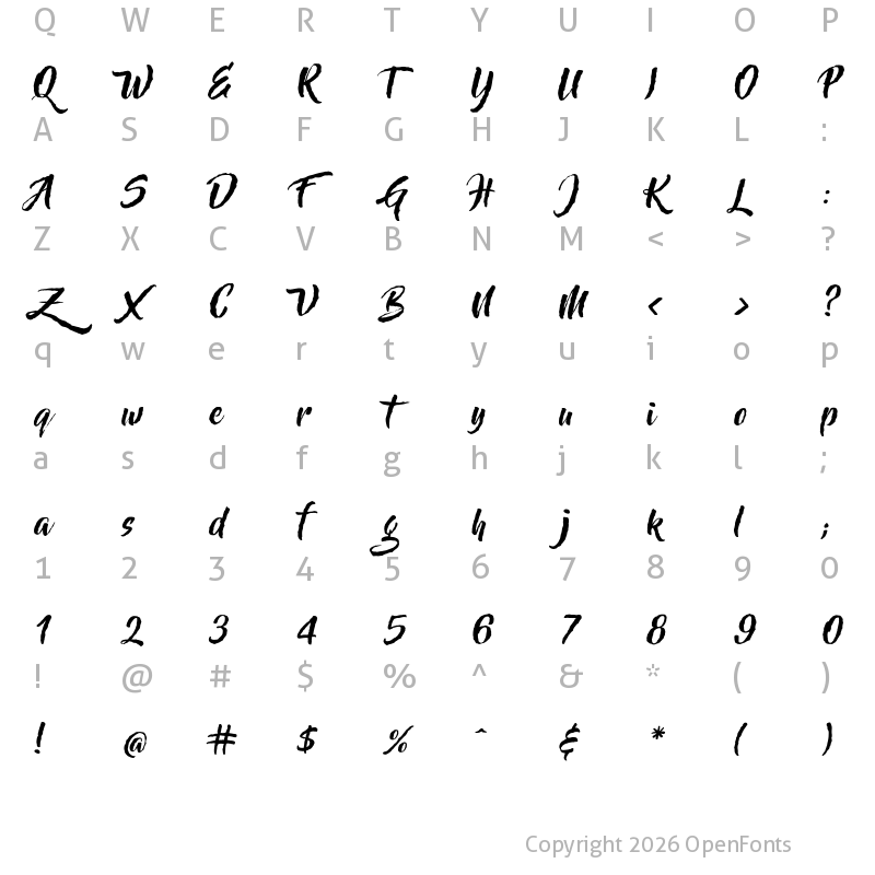 Character Map of Dipaculiwae Regular