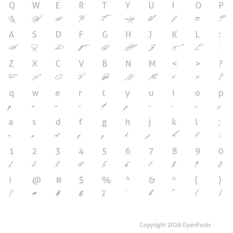 Character Map of Diragades Regular