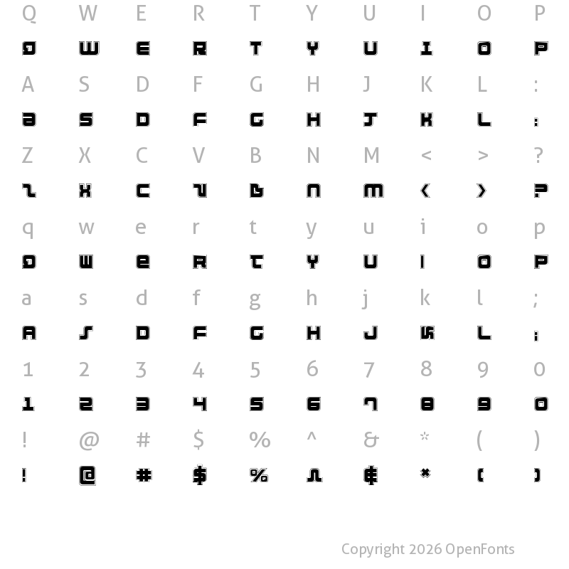 Character Map of Direktor Academy Regular