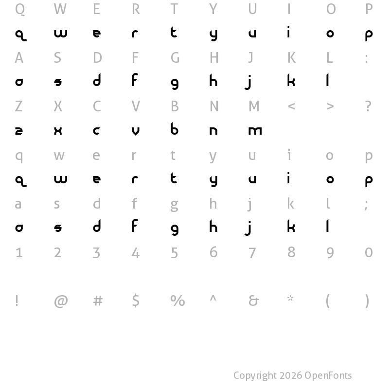 Character Map of Dirty Flamingo Dirty Flamingo
