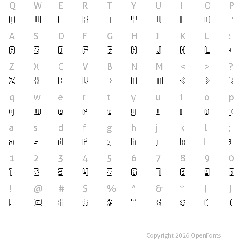 Character Map of disc Regular