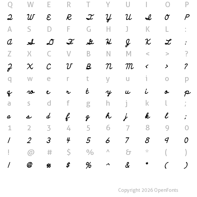 Character Map of Discipuli Britannica Bold Regular