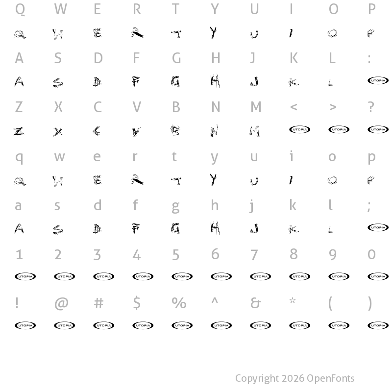 Character Map of Distortia Regular