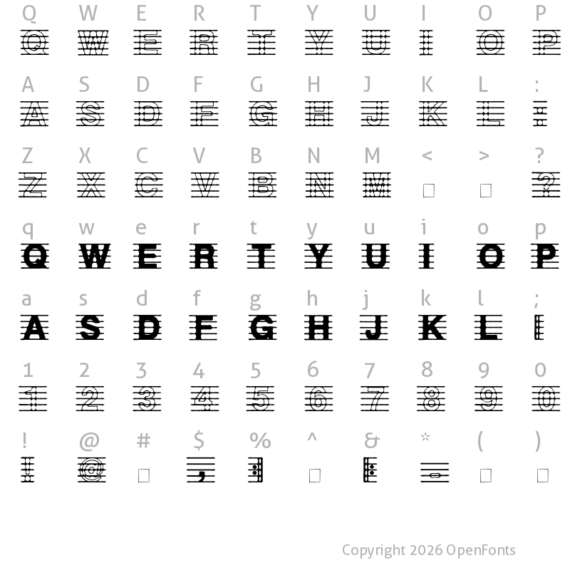 Character Map of distracted musician Regular