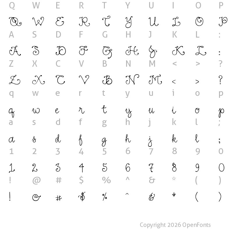 Character Map of DJ Fancy Regular