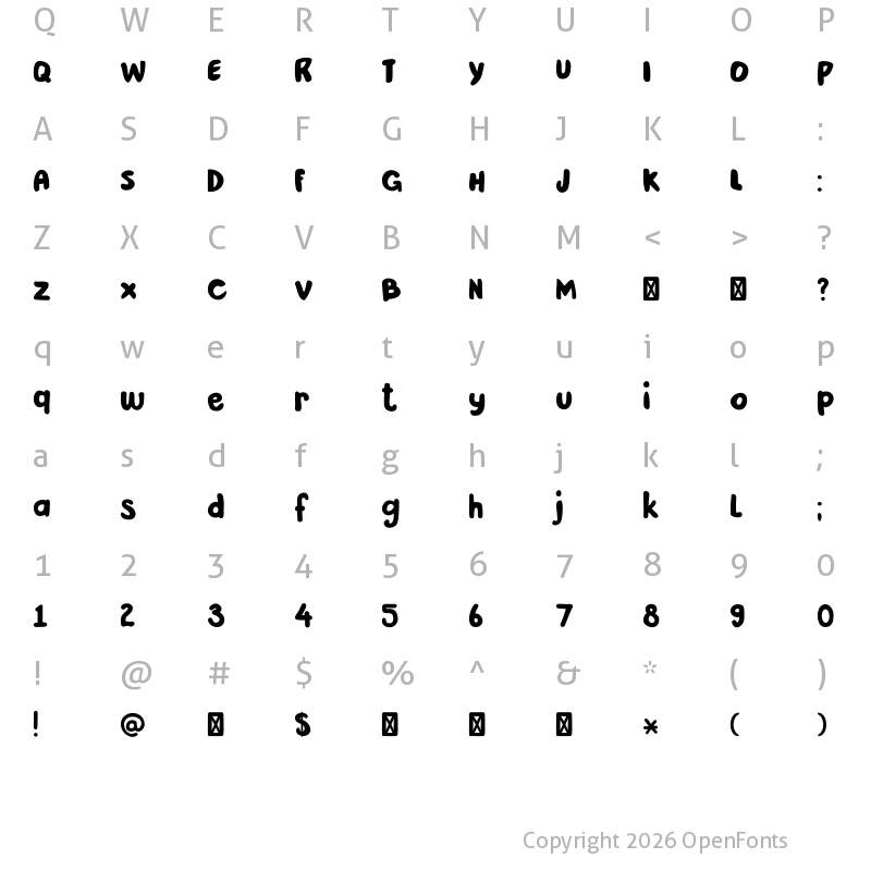 Character Map of DK Pardesi Regular