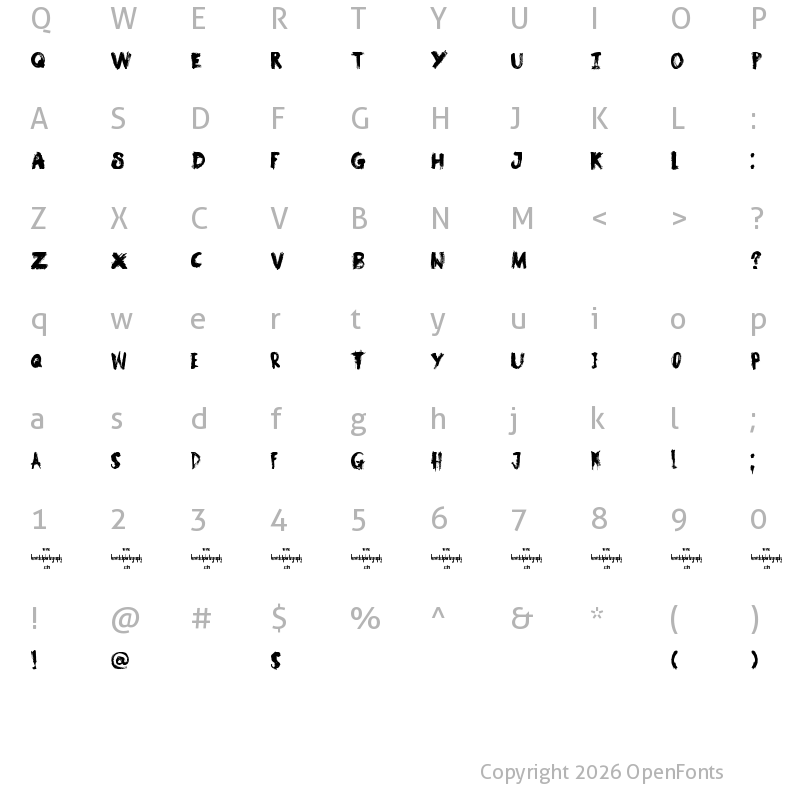 Character Map of DK Samhain Regular