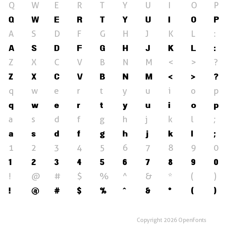 Character Map of Doboto Black