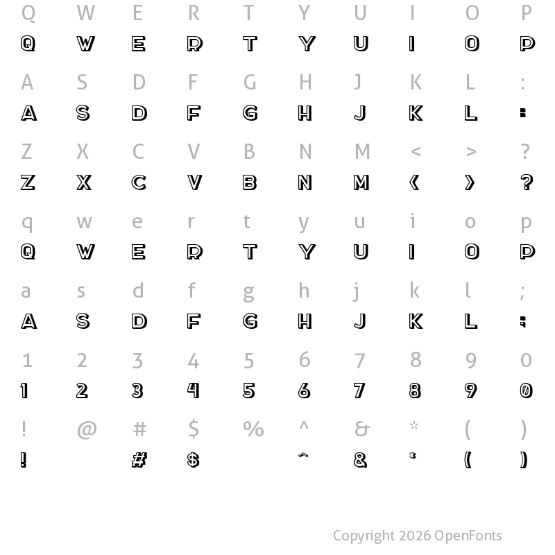 Character Map of DOCKER THREE