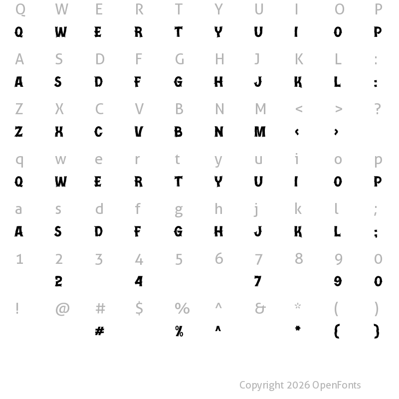 Character Map of Doctor Drake Regular