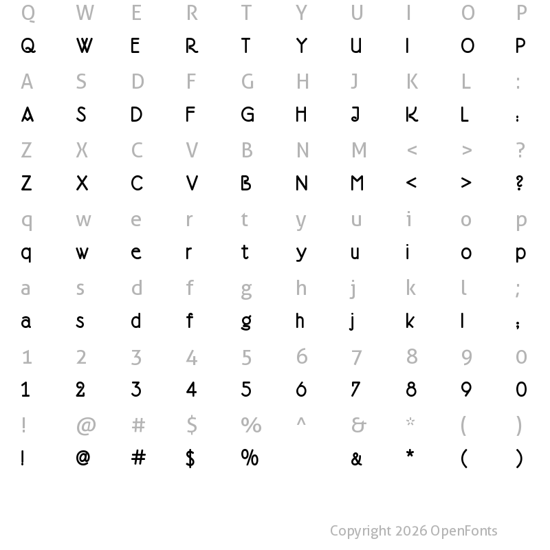 Character Map of Doctor Jekyll NF Regular