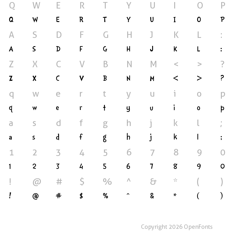 Character Map of Doctor Soos Light Negreta