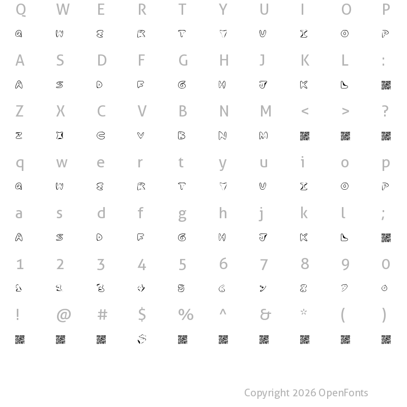 Character Map of DogesWalk Regular