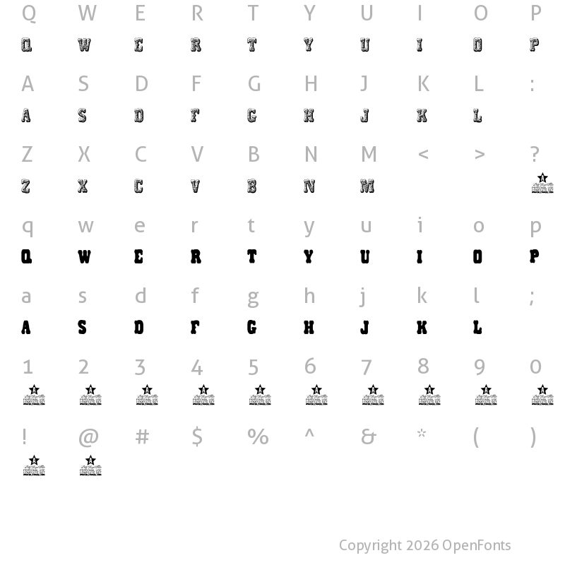 Character Map of DOGSNACKS PERSONAL USE Bold