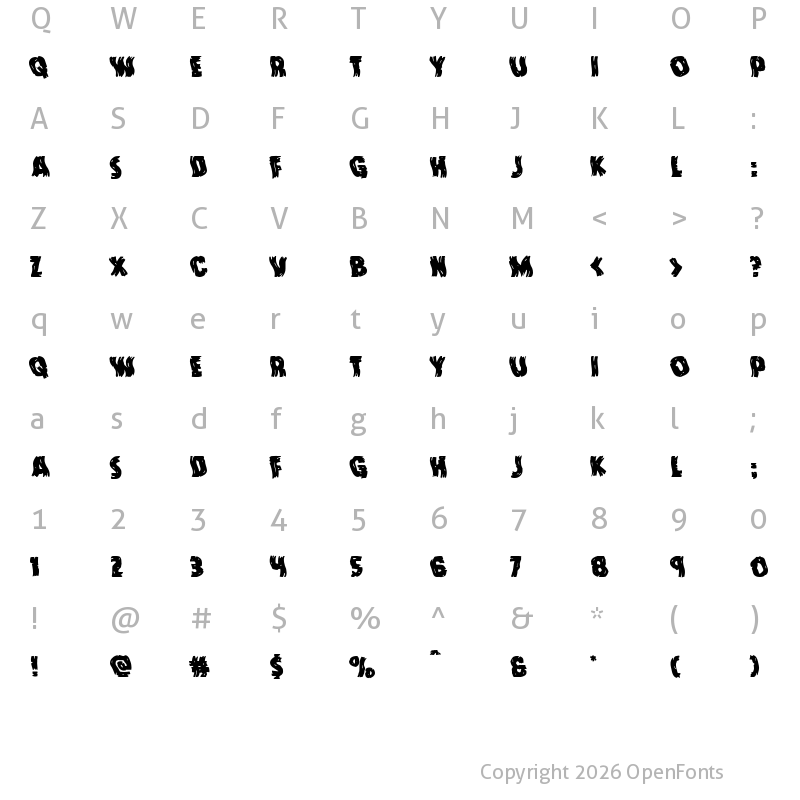 Character Map of Dokter Monstro Warped Regular