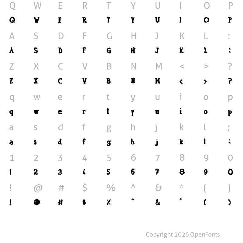 Character Map of Dolor de Muelas Regular