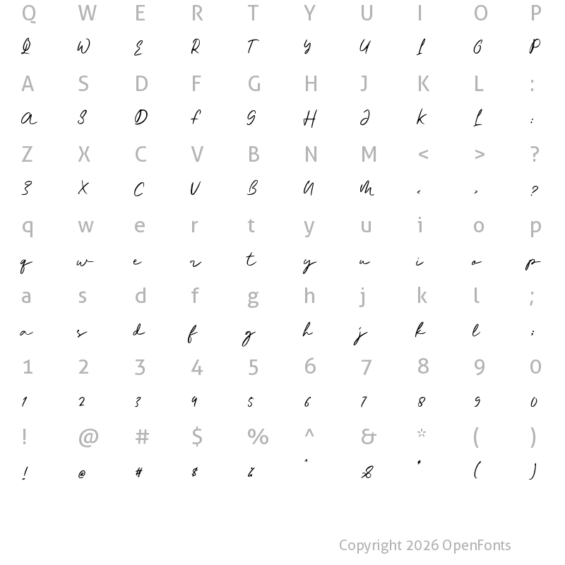 Character Map of Dopelton Regular