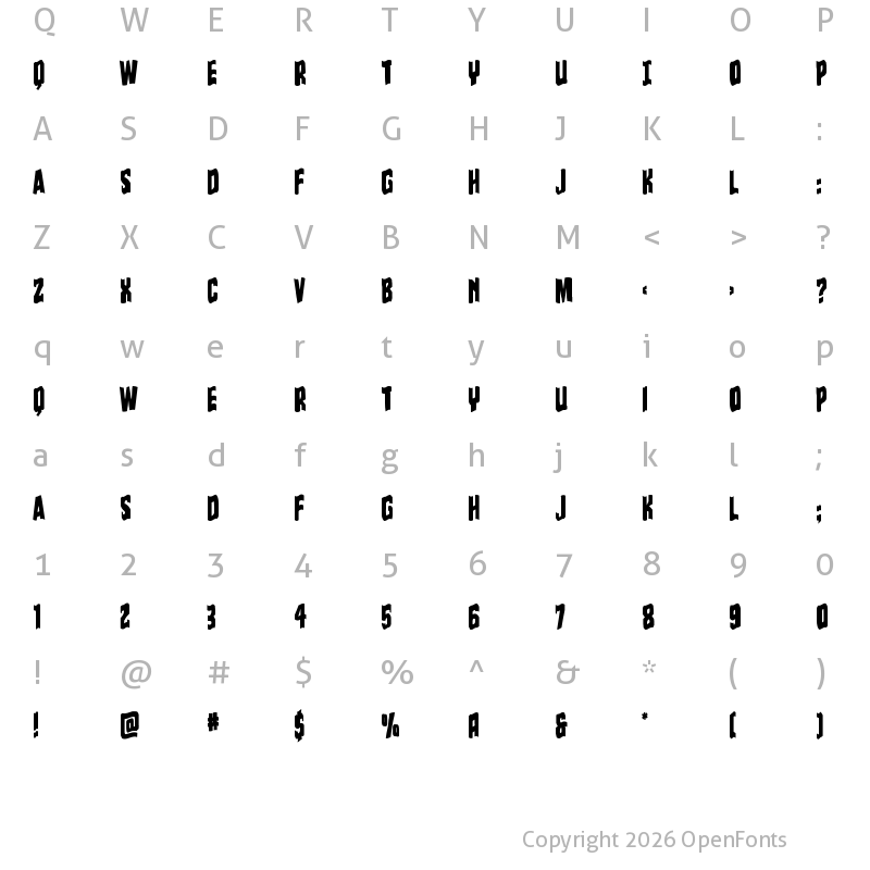 Character Map of Dorian Gore Wavy 2 Regular