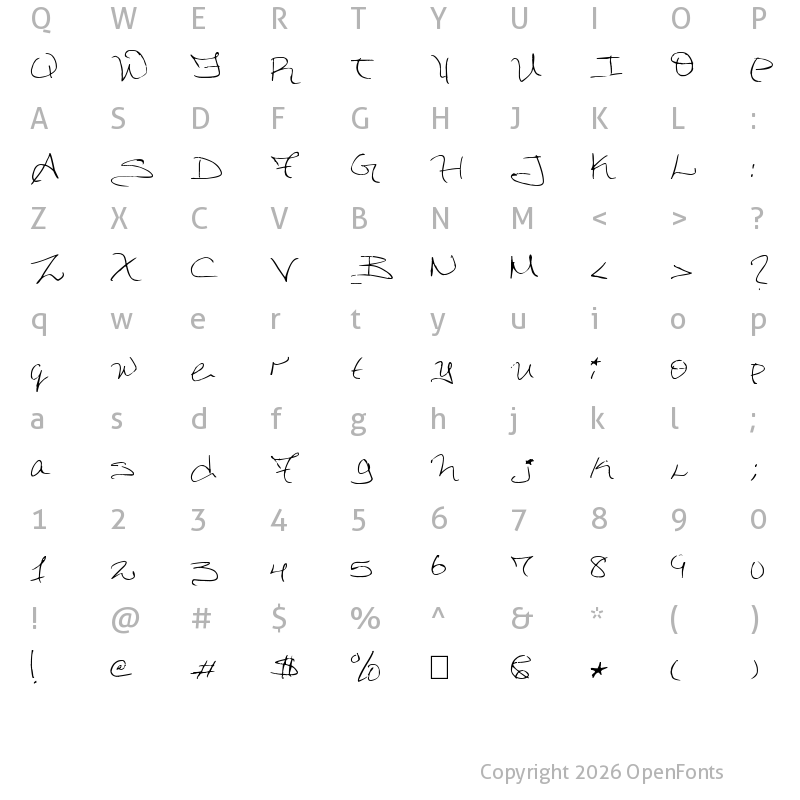 Character Map of DorkifiedDistortion Regular