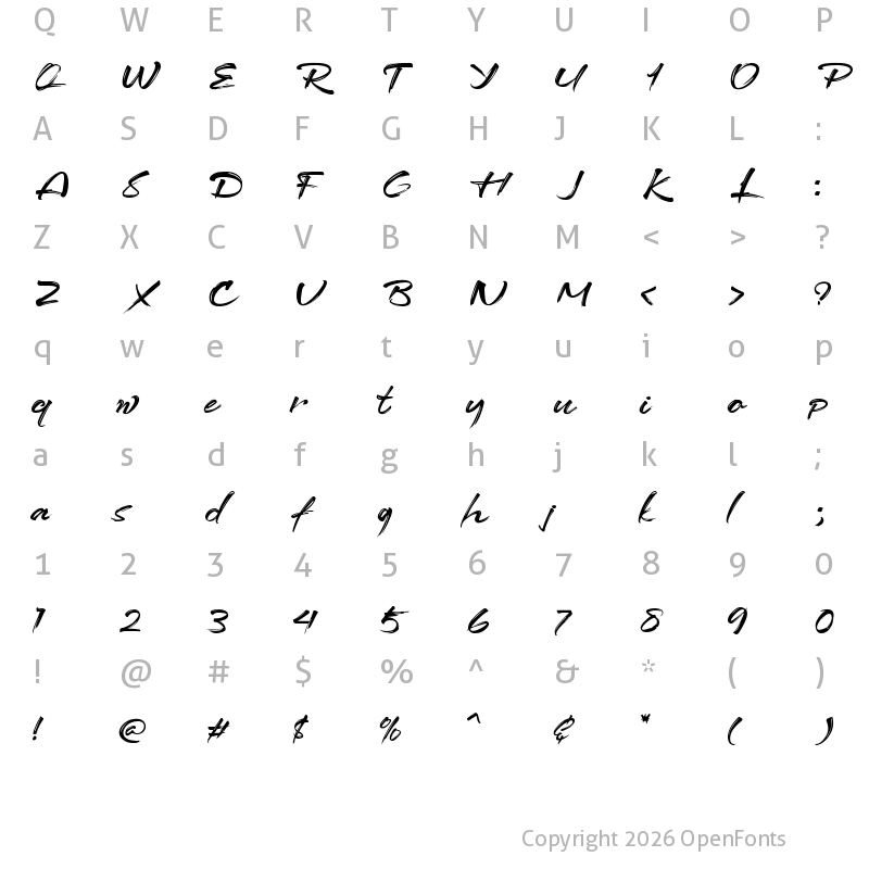 Character Map of Dottaz Regular