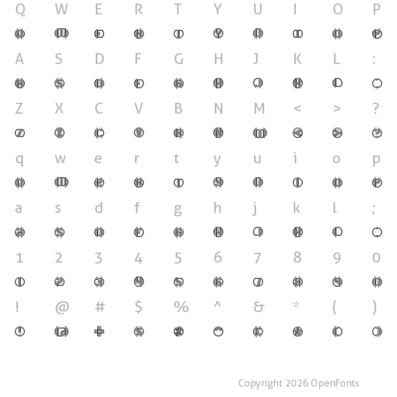 Character Map of Double Bogey BRK Normal