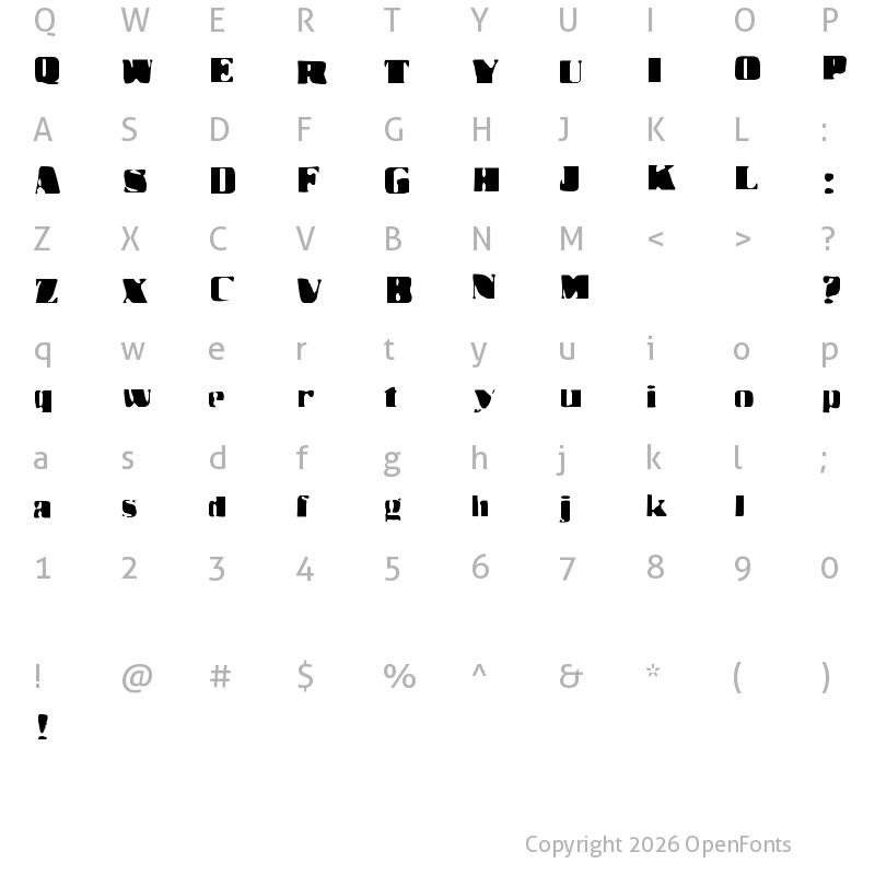 Character Map of Dr.Benway Operate