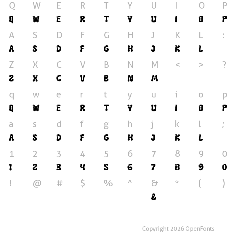 Character Map of Dream Sparks Shiny
