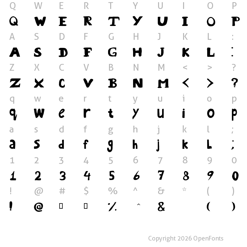 Character Map of DreamDaddy Regular