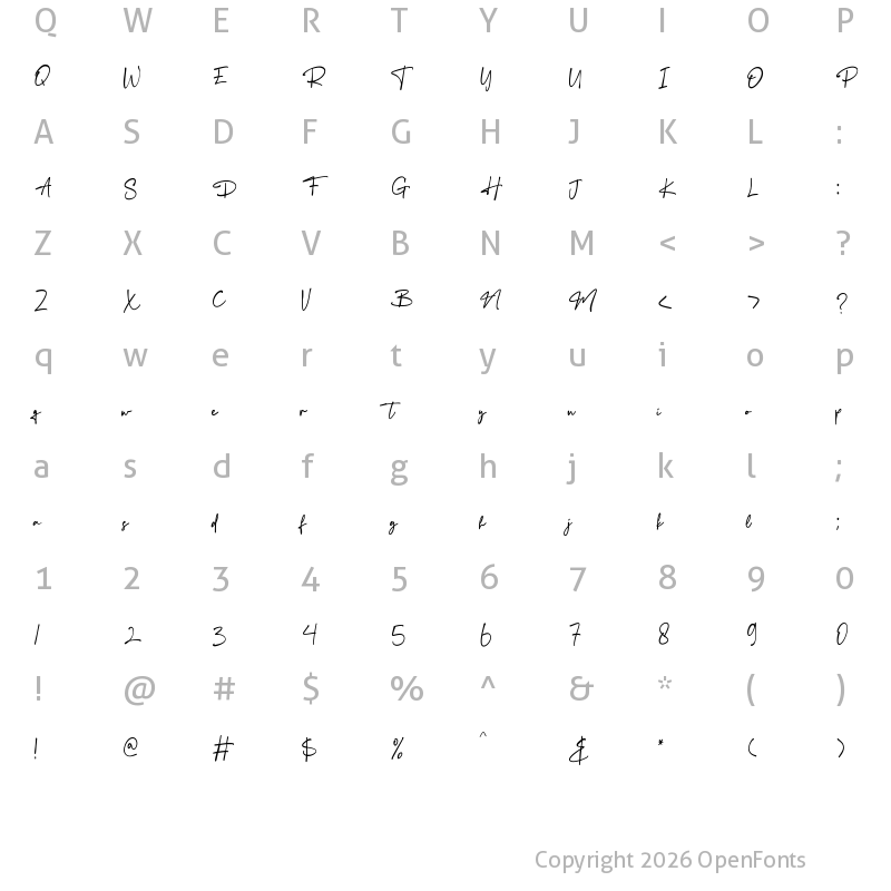 Character Map of Drekmit Regular