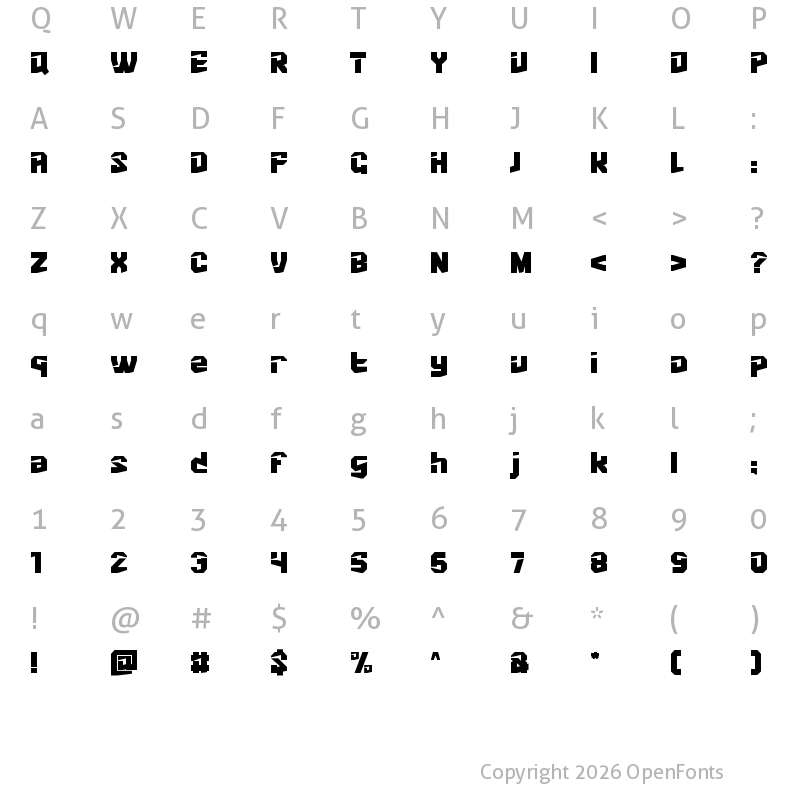 Character Map of Drift-Master Regular